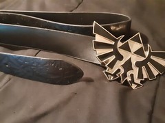 The Legend Of Zelda Black/Gold Belt and Belt Buckle