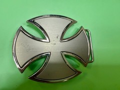 Maltese Celtic Iron Cross Gothic Punk Biker Silver Color Cutout Belt Buckle