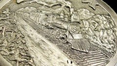 1994 Belt Buckle 1880 Train Engine Railroad Locomotive Made in USA Vintage