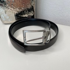 Nordstrom Reversible Leather Belt Silver Buckle Classic Size 32