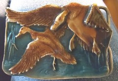 THE CANADIAN GOOSE BELT BUCKLE. Blue