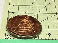 Decatur Illinois IL Leather Transportation Award Belt Buckle by El Cid