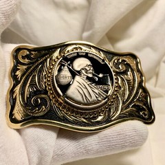 Unique Abraham Lincoln Skull Hobo Nickel Cut Out Coin Design Belt Buckle