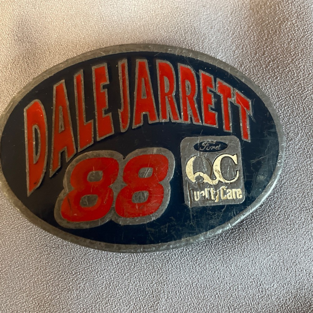 Dale Jarrett #88 3 Inch Oval Belt Buckle Ford Limited Edition #572
