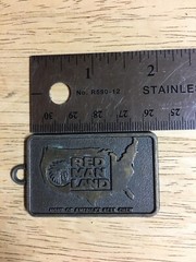 Classic Key Chain ~ RED MAN LAND CHEWING TOBACCO ~ Home of America&rsquo;s Best Chew