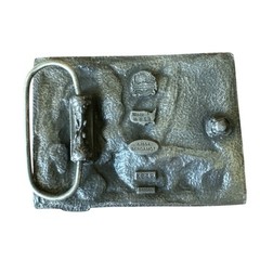 Vintage Bergamot Military Metal Belt Buckle Vietnam Soldier 1994 Made In USA