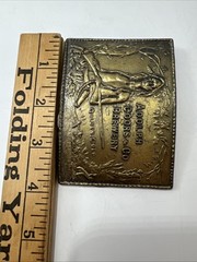 Vintage 1970s Brass Adolph Coors Beer Brewery Large Belt Buckle Native American