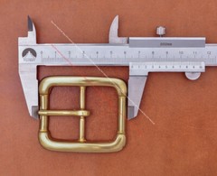 40mm HEAVY DUTY SOLID BRASS COWBOY CENTER BAR BELT BUCKLE LEATHERCRAFTS HARDWARE
