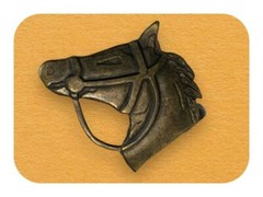 Vtg Horse Head W/Bridle Belt Buckle-Made In Italy – 2½ x 2¼” – 100% Zinc – NWT