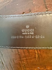Stunning Vintage Gucci GG Logo Brown Marmont Belt Sz 34