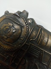Vtg. Install 1978 Bronze Locomotive Train Belt Buckle. Antiq Finish.#1142. Heavy