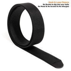 TACNEX No-Scratch Nylon Belt 1 3/8&Prime; No Metal Buckle X-Large, Black