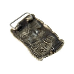 Cowboys Trophy german silver belt buckle, Buffalo Skull, Texas Longhorn Skull
