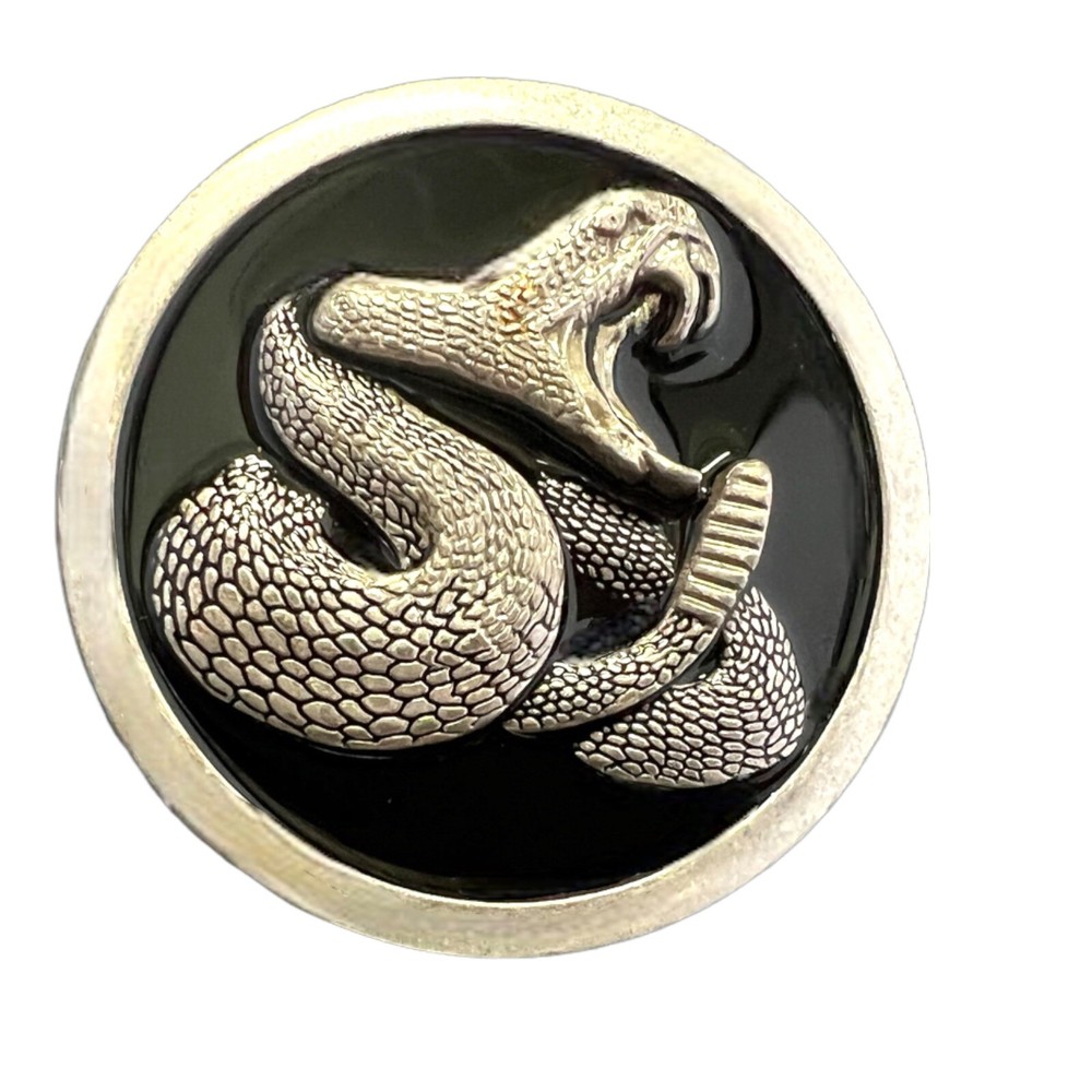 Rattlesnake Cowboy Style Round Belt Buckle Hebilla Vaquera Con Vibora