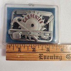 C & J INC Carpenter Belt Buckle Novelty Tool Design Made in USA NEW