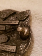 VINTAGE BUDWEISER BUCKLE CLYDESDALES KING OF BEERS EMBOSSED WAGON VGC