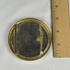 Vintage Style Sunburst Belt Buckle Round Silver Tone Etched Design