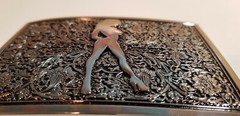 Sexy Lady on Silver Belt Buckle