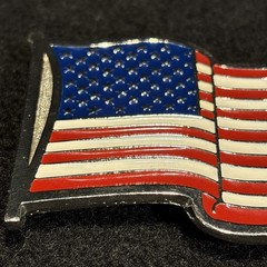 New! High Quality Enameled Metal American Waving Flag Belt Buckle