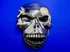 Creepy Skull Open Mouth Halloween 3D Gothic Punk Dimensional Belt Buckle