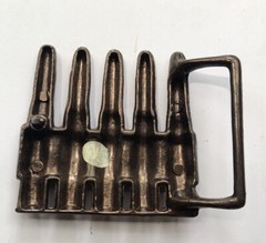 Ammo Bullet Belt Buckle Antique Brass Copper Shooting Rifle Ammunition