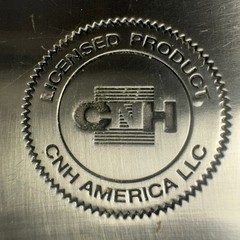 CASE IH Licensed Product Oval Belt Buckle Black Silver Tone CNH America LLC