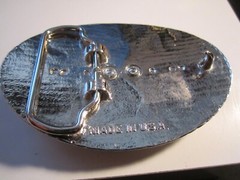 EAGLE HOLDING A RED GEM THEME BELT BUCKLE – GW-13