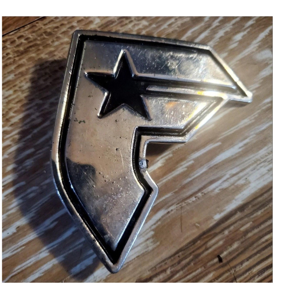 Famous Stars & Straps Silver Metal F Star Logo Belt Buckle