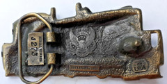 belt buckle 1980 Great American Buckle 633 locomotive train engine 4.25&Prime; long