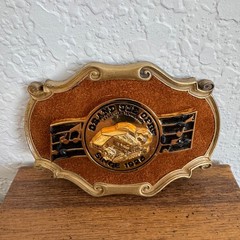 Vintage Grand Ole Opry Brass Belt Buckle Nashville Tennessee Raintree Buckles