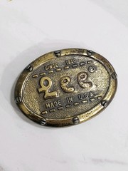LEE SINCE 1950 MADE IN U.S.A. belt Buckle Lee N.Y.C. USA Vintage brass oval