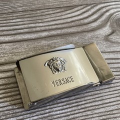 Versace Medusa Silver-Tone Metal Belt Buckle