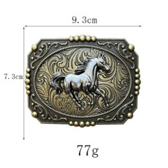Running Wild Horse Western Belt Buckle Vintage Style Men Women Cowboy Rodeo Wear