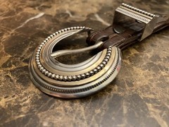James Reid .925 Sterling 14k Gold Romanesque belt buckle set ✅