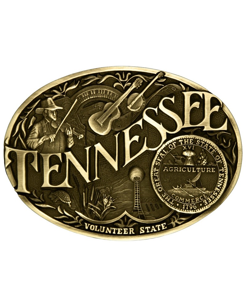 Montana Silversmiths Tennessee State Heritage Attitude Belt Buckle – 60811TNC