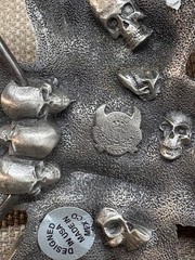 Skull & Cross Belt Buckle # 4640 Great American Products Texas Skulls
