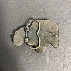 Vintage 70S Jeep Wrangler Brass Belt Buckle Made In USA M.B.C.I
