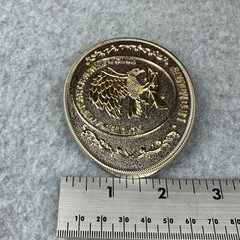 North American Hunting Club Life Member Belt Buckle Gold Silver Eagle Rifle Oval