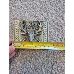 Dalman and Narborough 2009 Stag Head Belt Buckle Celtic Knot Pewter Tone Men&rsquo;s