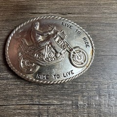 Biker / “Live To Ride, Ride To Live” Belt Buckle