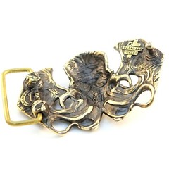 Belt buckle Cthulhu, Cthulhu Myths solid brass belt buckle, Skull belt buckle,