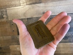 Pettibone Belt Buckle VTG Heavy Brass Ornate Detailed 100 Years 1880-1980 RARE