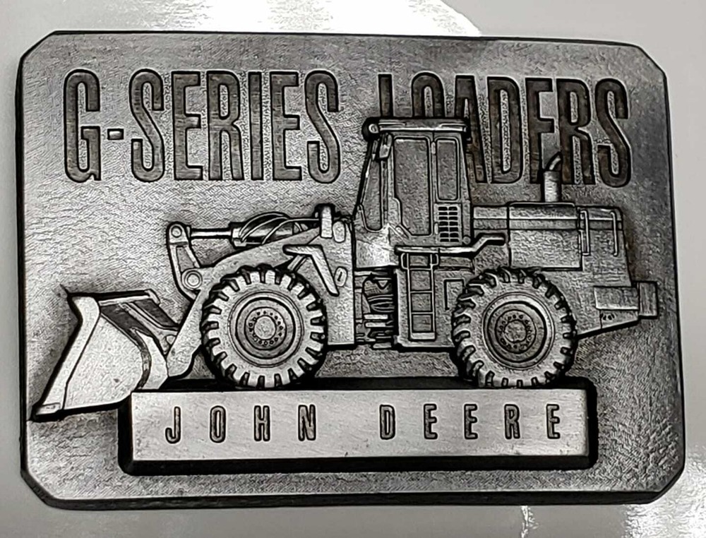 JOHN DEERE G-SERIES LOADERS 1994 VINTAGE COLLECTIBLE DIE-CAST BELT BUCKLE RARE!
