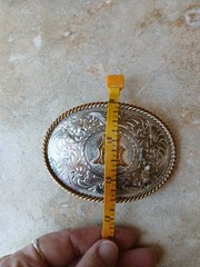 Montana Silversmiths Silver/Gold-Tone Oval Engraved « A » Western Belt Buckle