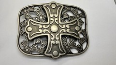 Openwork Iron Cross Medieval Religious Faith Symbol Gothic Biker Belt Buckle