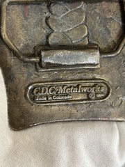 Bald Eagle Belt Buckle Made USA Patriotic CDC Metal Works 1974 Colorado Rattlesn