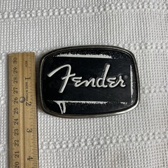 Fender Guitar Electric Belt Buckle Rocker Hard Rock Metal Music Black White