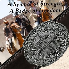 Religious Cross Western Belt Buckles,Cowboy Belt Buckle Cowgirl Faith BeltBuckle