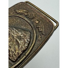 Vintage 1977 Wyoming Studio Art Works Labrador Retriever Belt Buckle RJ Ventrice