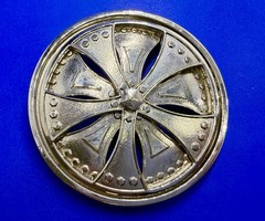 Round Sports Car Truck Rim Tire Spinner Moving Wheel Silver Color Belt Buckle